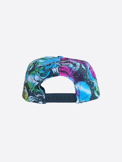 Bossi Multicolor Tie-Dye Skull Rhinestone Embellished Hat