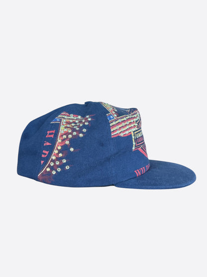 Bossi Blue Harley Davidson Rhinestone Embellished Hat