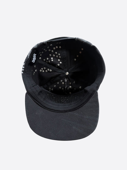 Bossi Black Rhinestone Embellished Hat
