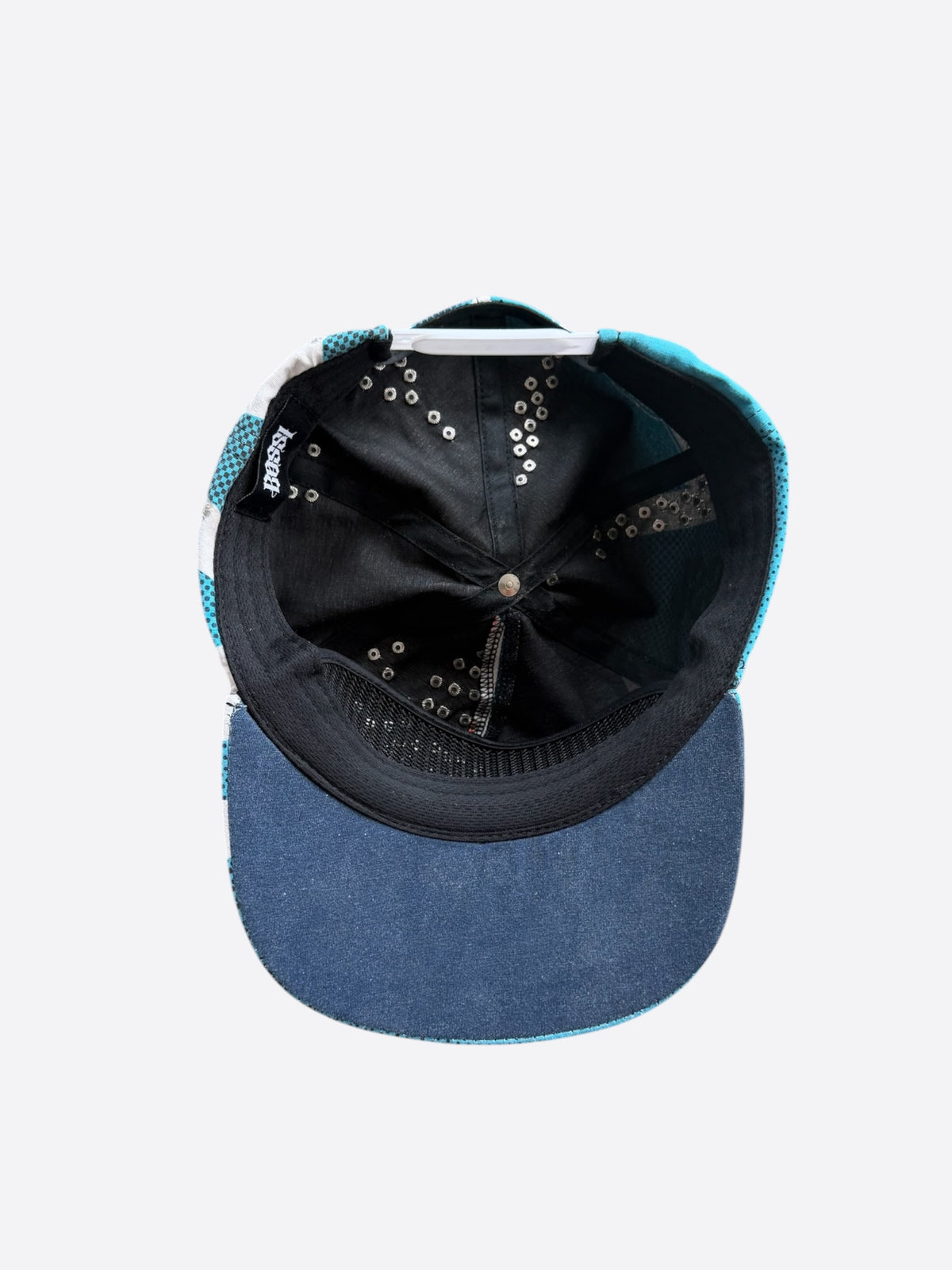 Bossi Blue & White Fox Racing Rhinestone Embellished Hat