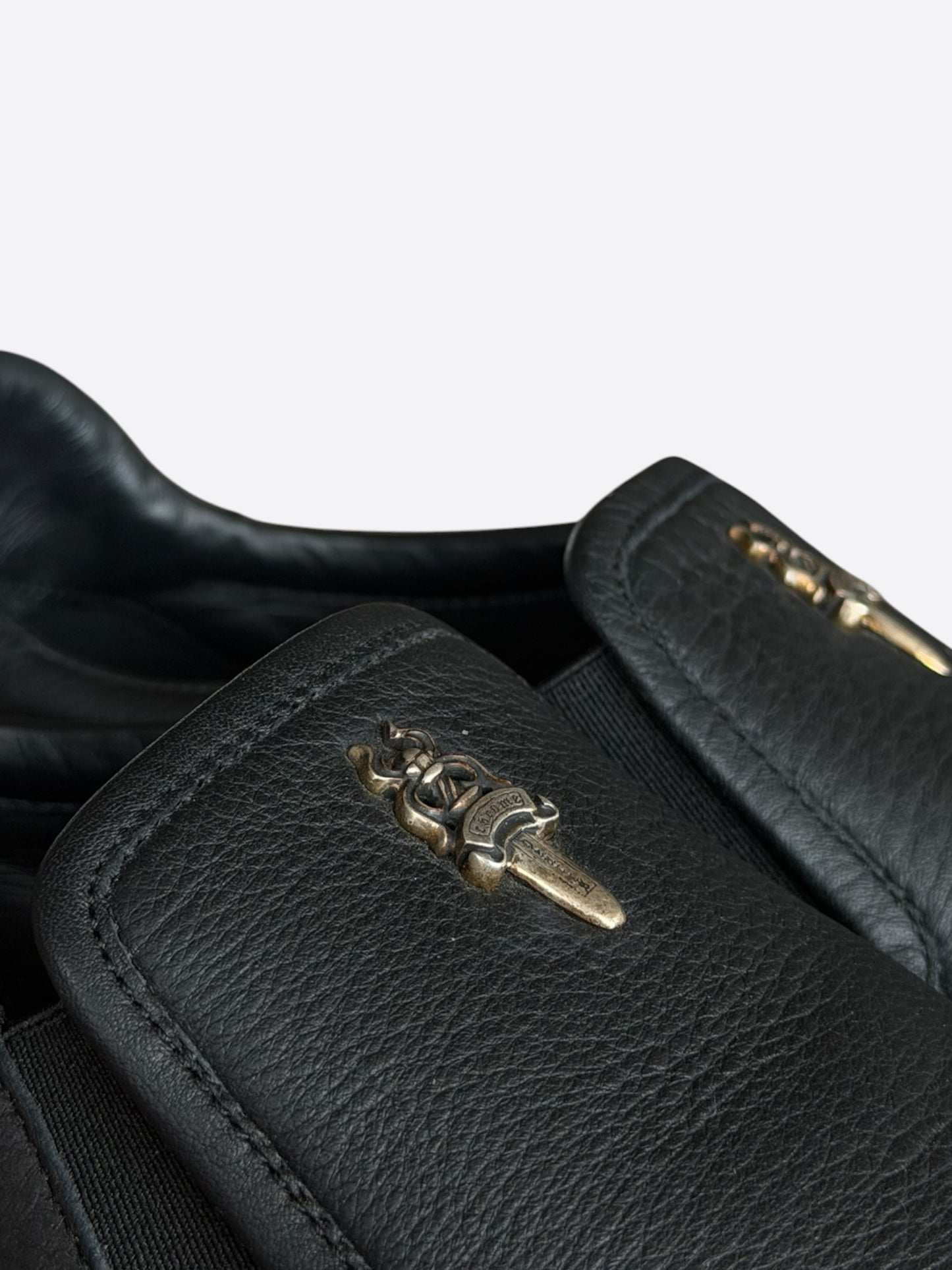 Chrome Hearts Black Dagger Slip On Sneakers