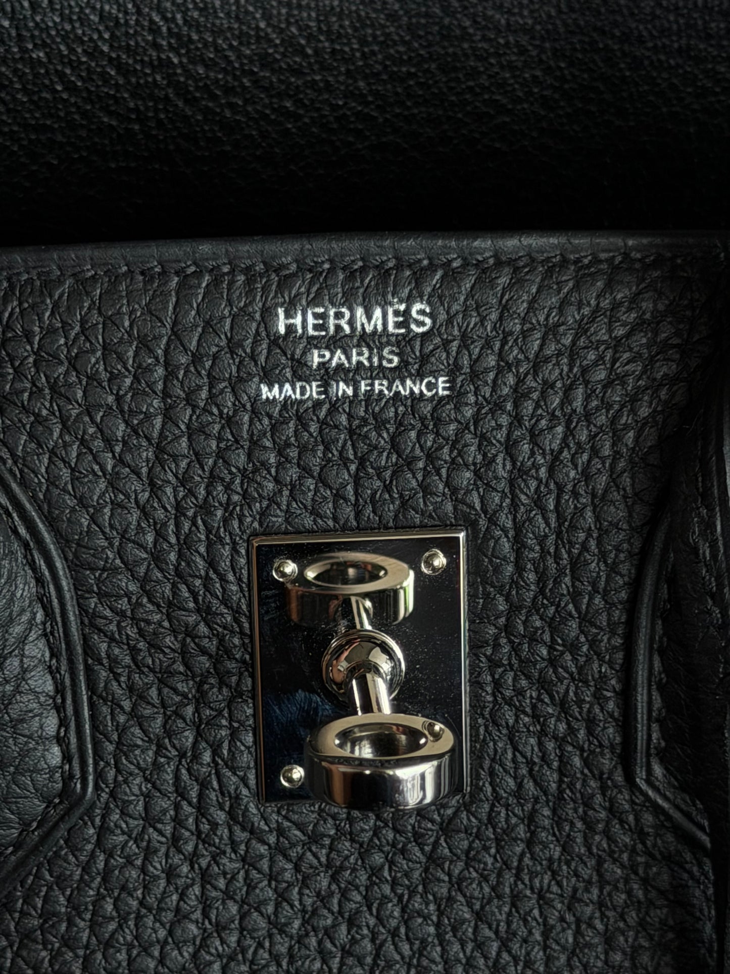 Hermes Black Togo & Palladium Hardware Birkin 25