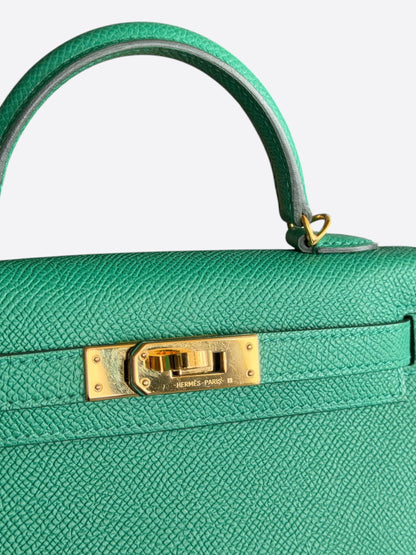 Hermes Green Epsom & Gold Hardware Mini Kelly 20
