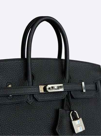 Hermes Black Togo & Palladium Hardware Birkin 25