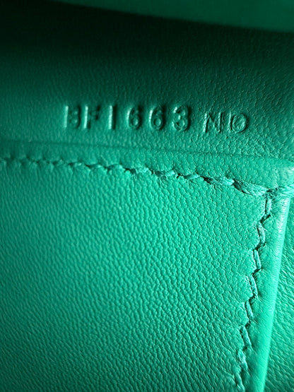 Hermes Green Epsom & Gold Hardware Mini Kelly 20