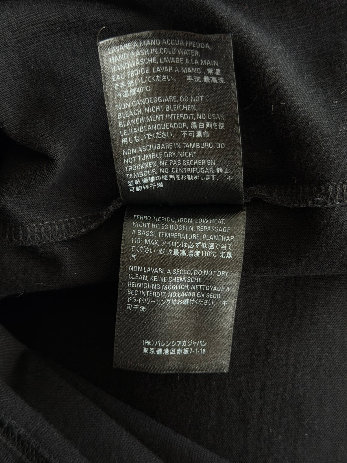 Balenciaga Black & White Embroidered Logo T-Shirt
