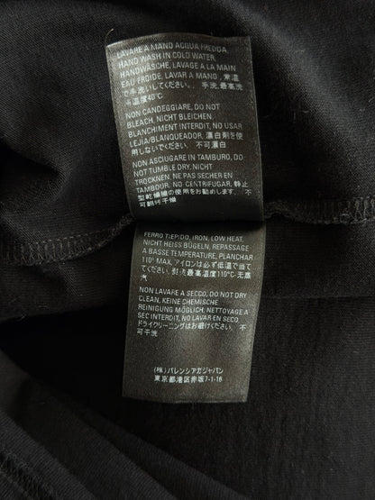 Balenciaga Black & White Embroidered Logo T-Shirt