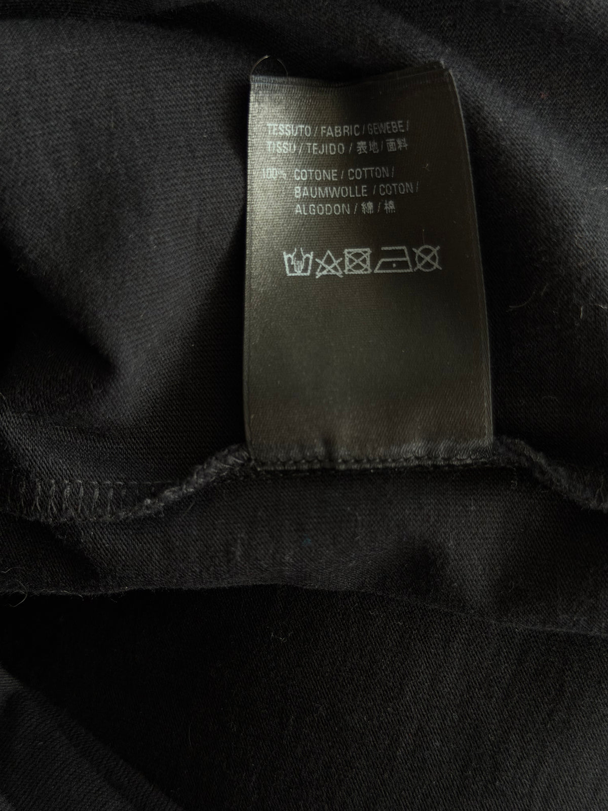 Balenciaga Black & White Embroidered Logo T-Shirt