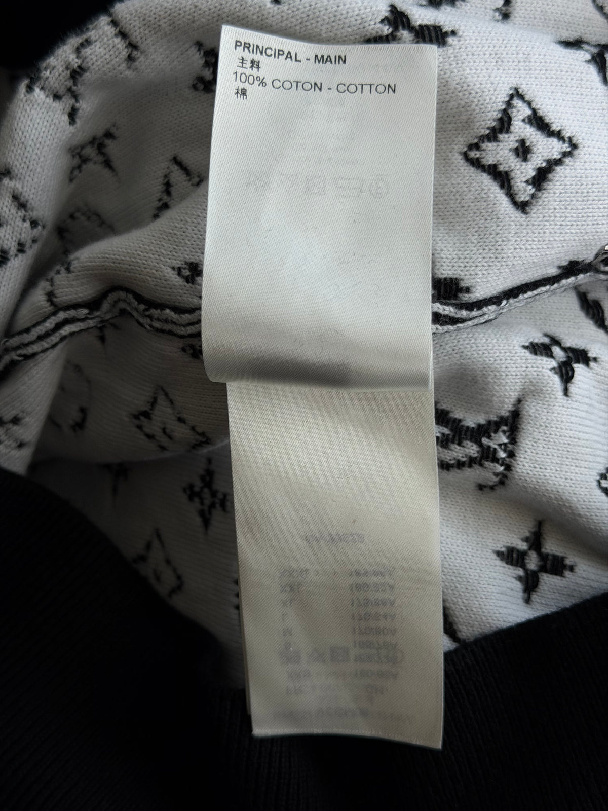 Louis Vuitton Black & White Gradient Monogram Sweater