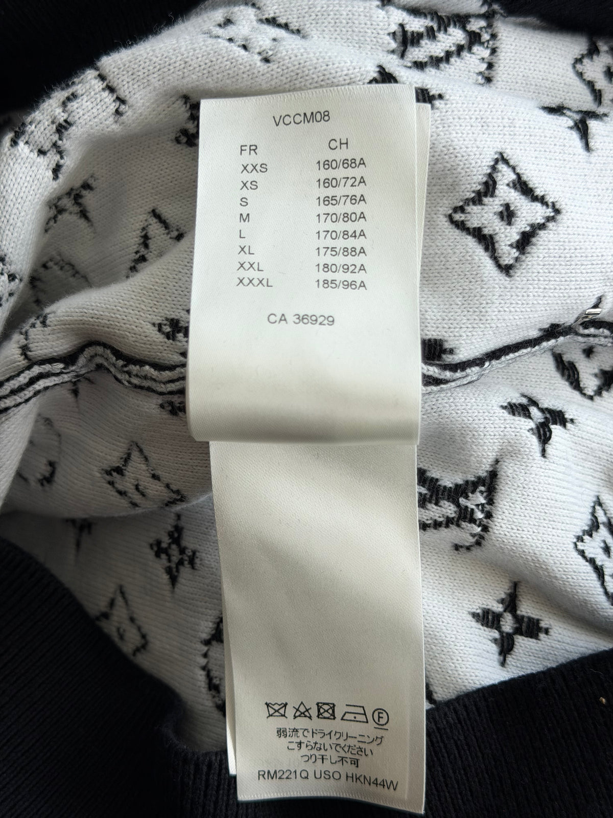 Louis Vuitton Black & White Gradient Monogram Sweater