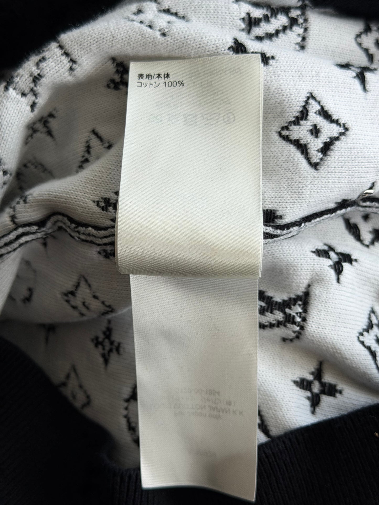Louis Vuitton Black & White Gradient Monogram Sweater