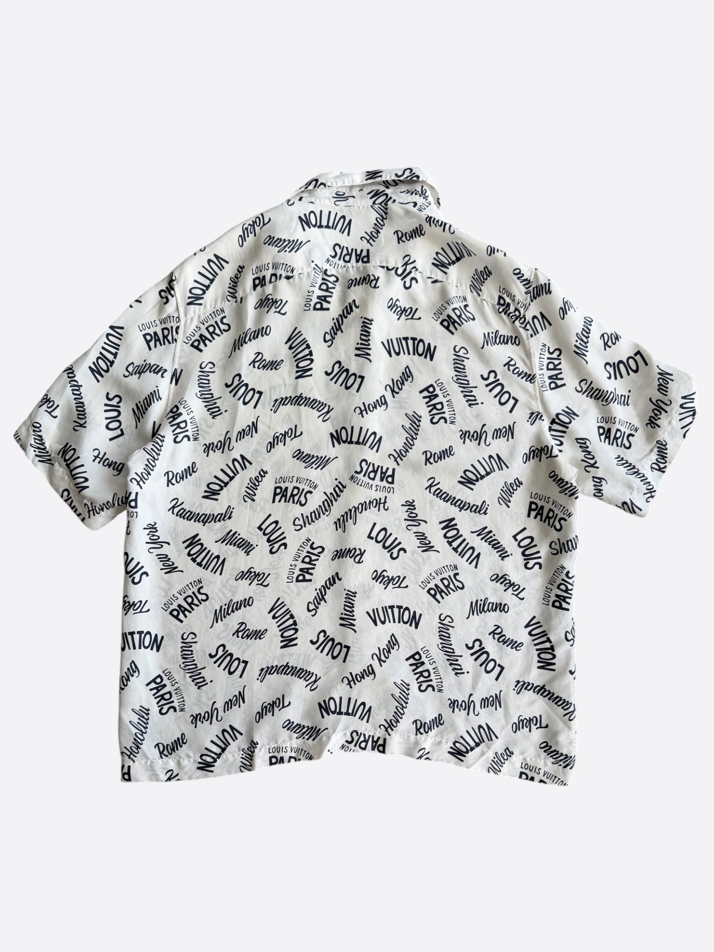 Louis Vuitton White Cities Silk Shirt