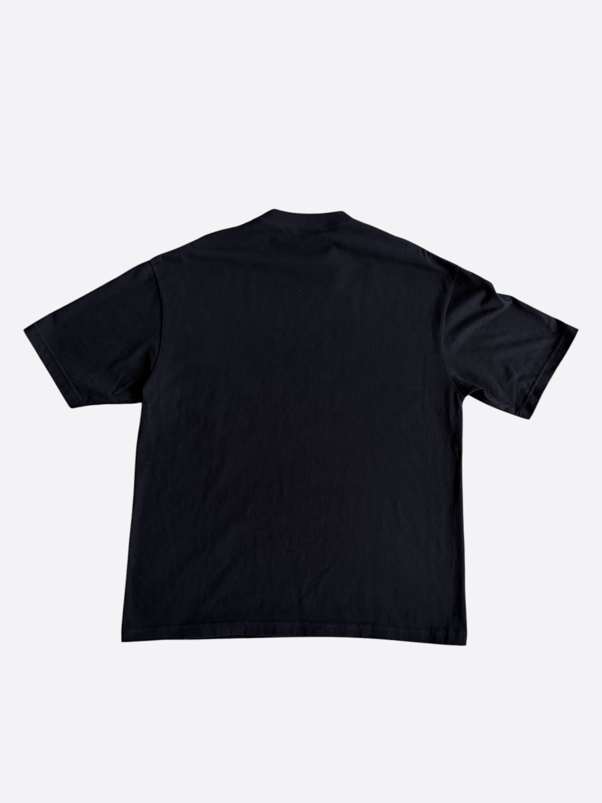 Balenciaga Black & White Embroidered Logo T-Shirt