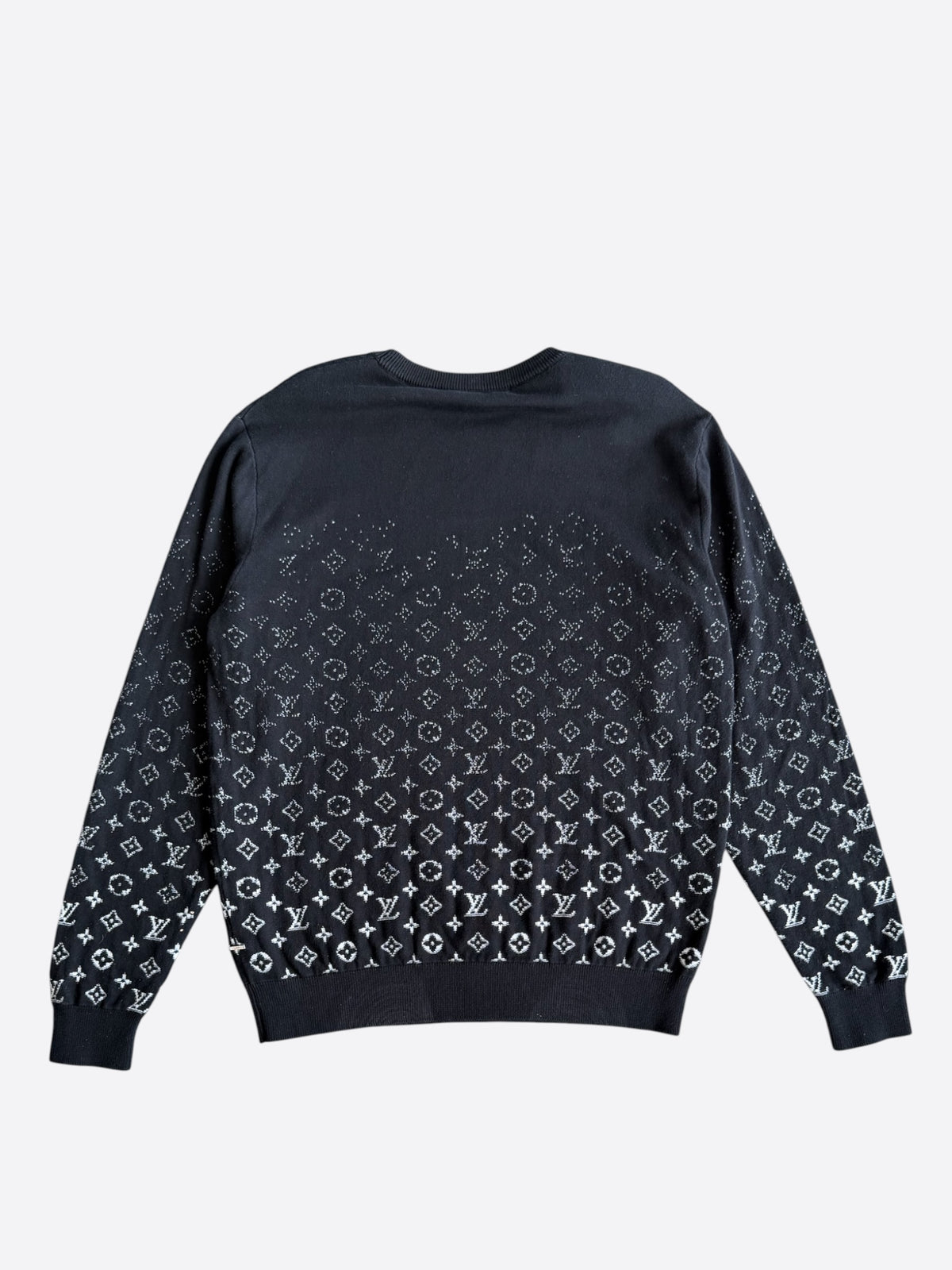 Louis Vuitton Black & White Gradient Monogram Sweater