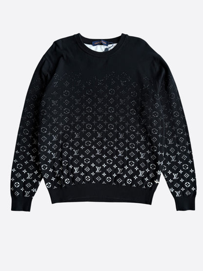 Louis Vuitton Black & White Gradient Monogram Sweater
