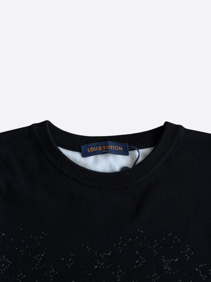 Louis Vuitton Black & White Gradient Monogram Sweater