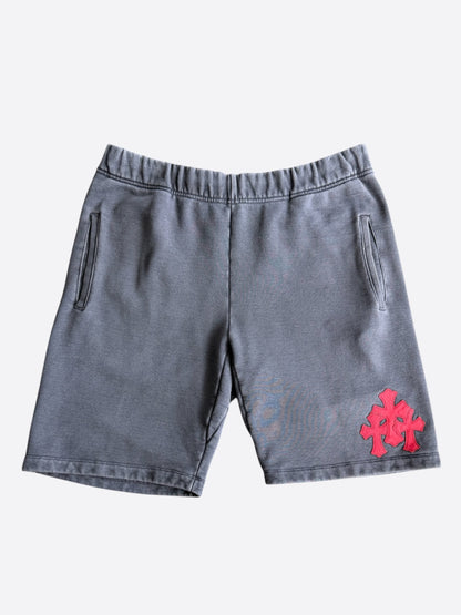 Chrome Hearts Navy & Red Triple Cross Patch Paper Jam Shorts