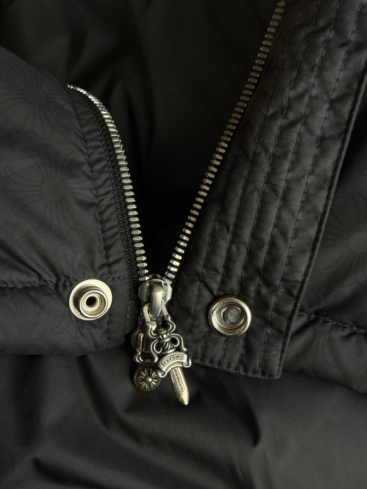 Chrome Hearts Black Cross Jacquard Puffer Jacket