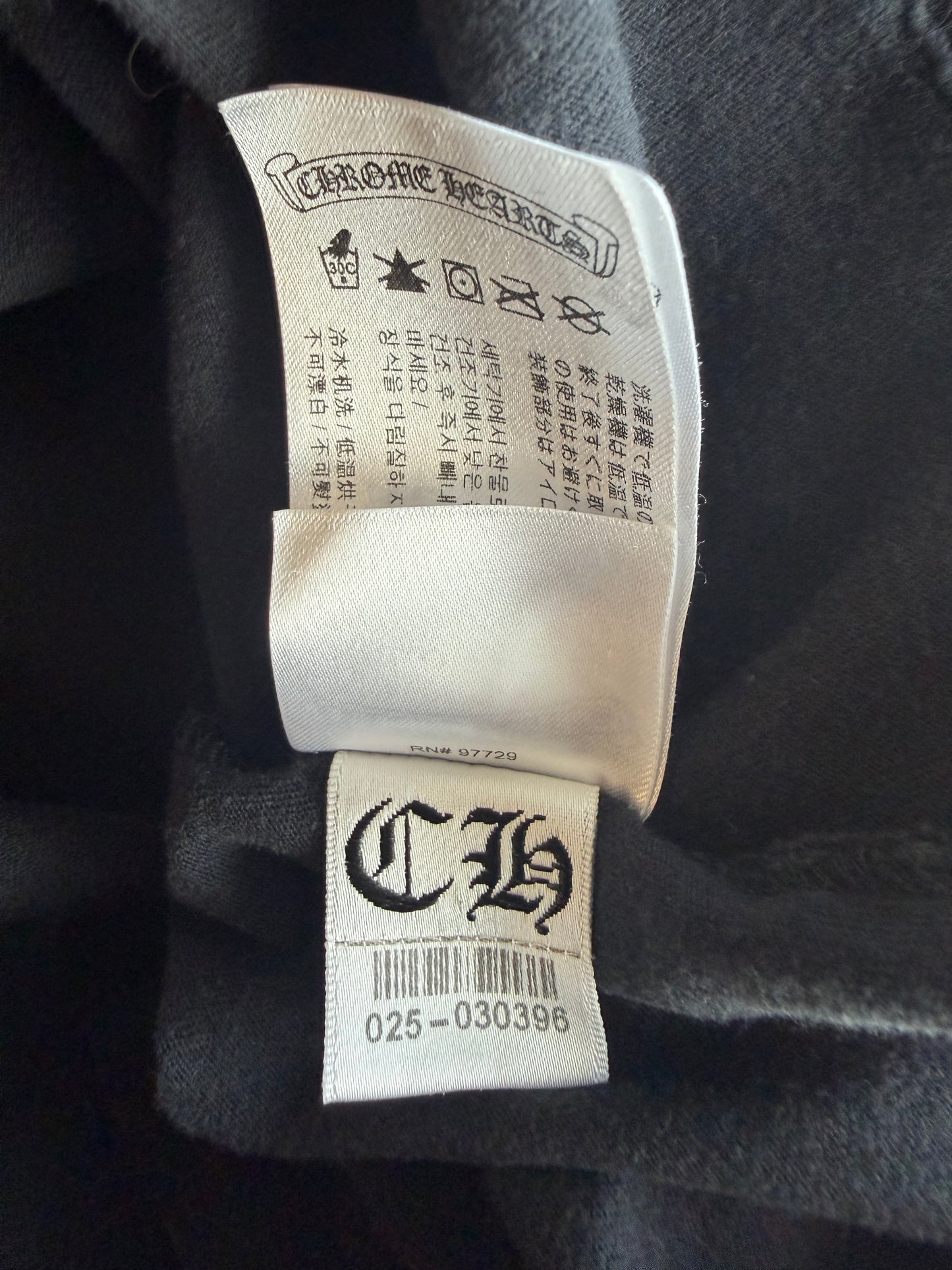 Chrome Hearts Black & Red Dagger Logo T-Shirt
