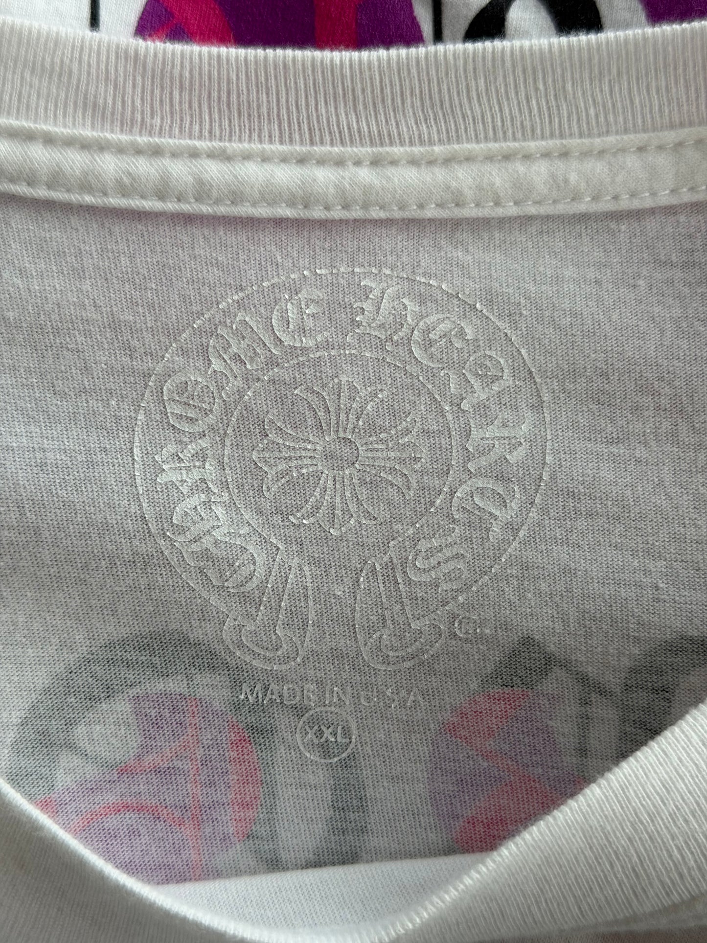 Chrome Hearts White & Purple Dagger T-shirt