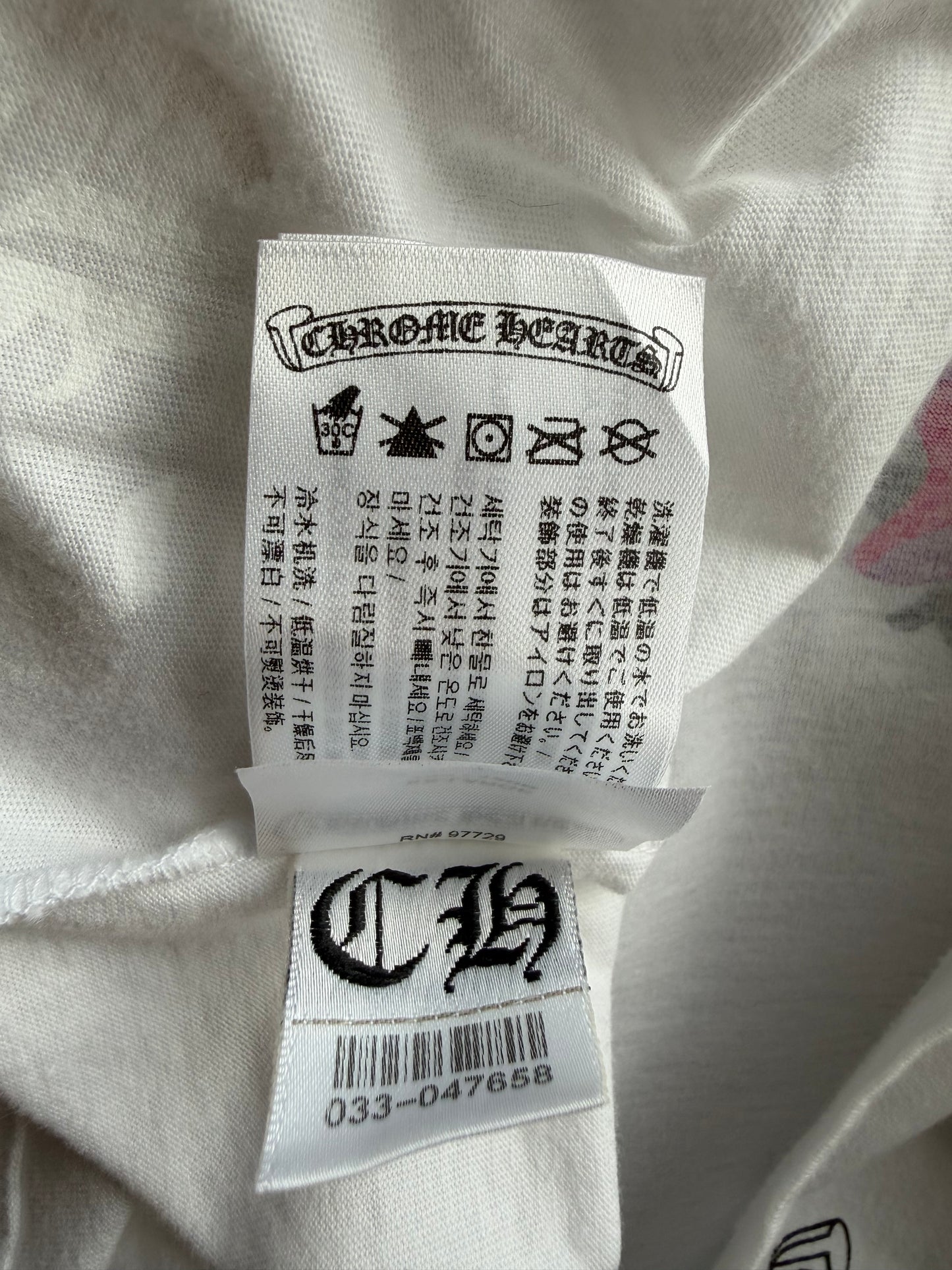 Chrome Hearts White & Purple Dagger T-shirt