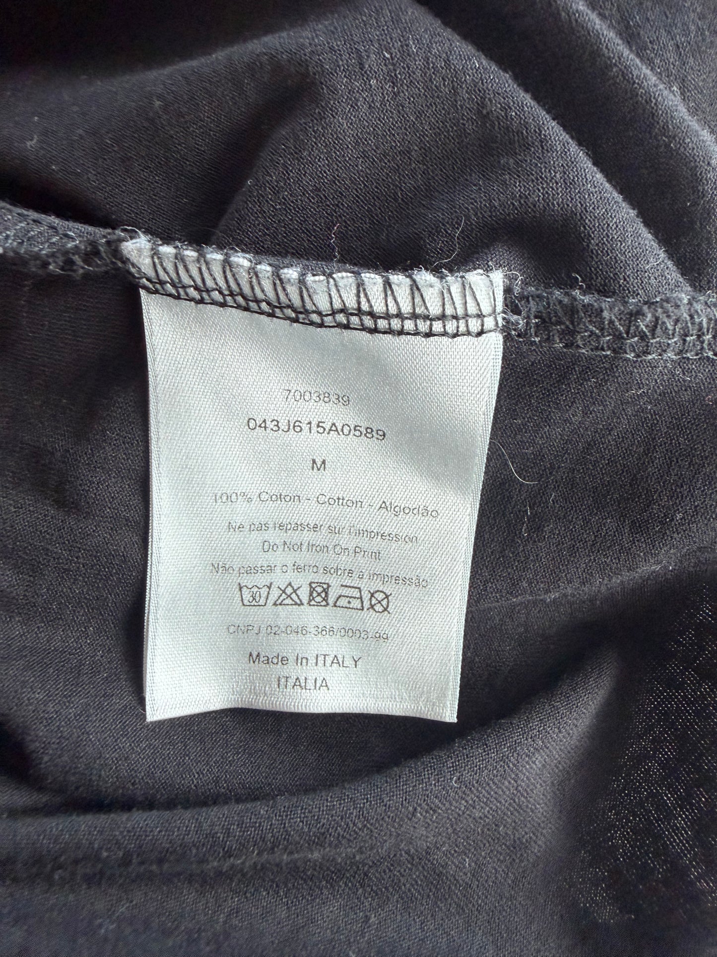 Dior Black Atelier Faded Logo T-Shirt