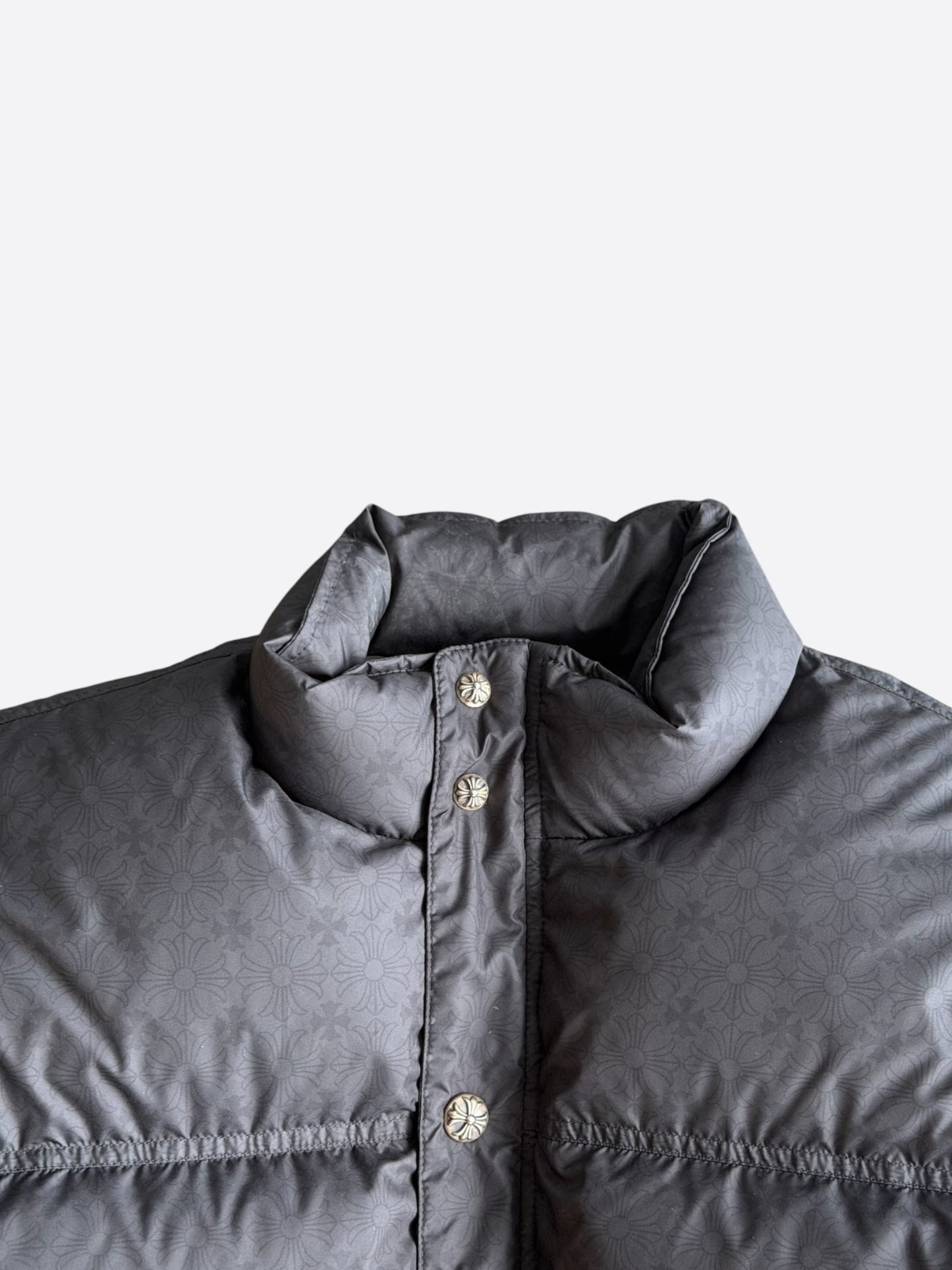 Chrome Hearts Black Cross Jacquard Puffer Jacket