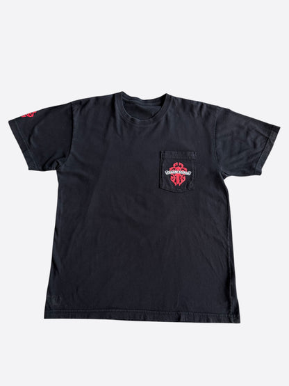 Chrome Hearts Black & Red Dagger Logo T-Shirt