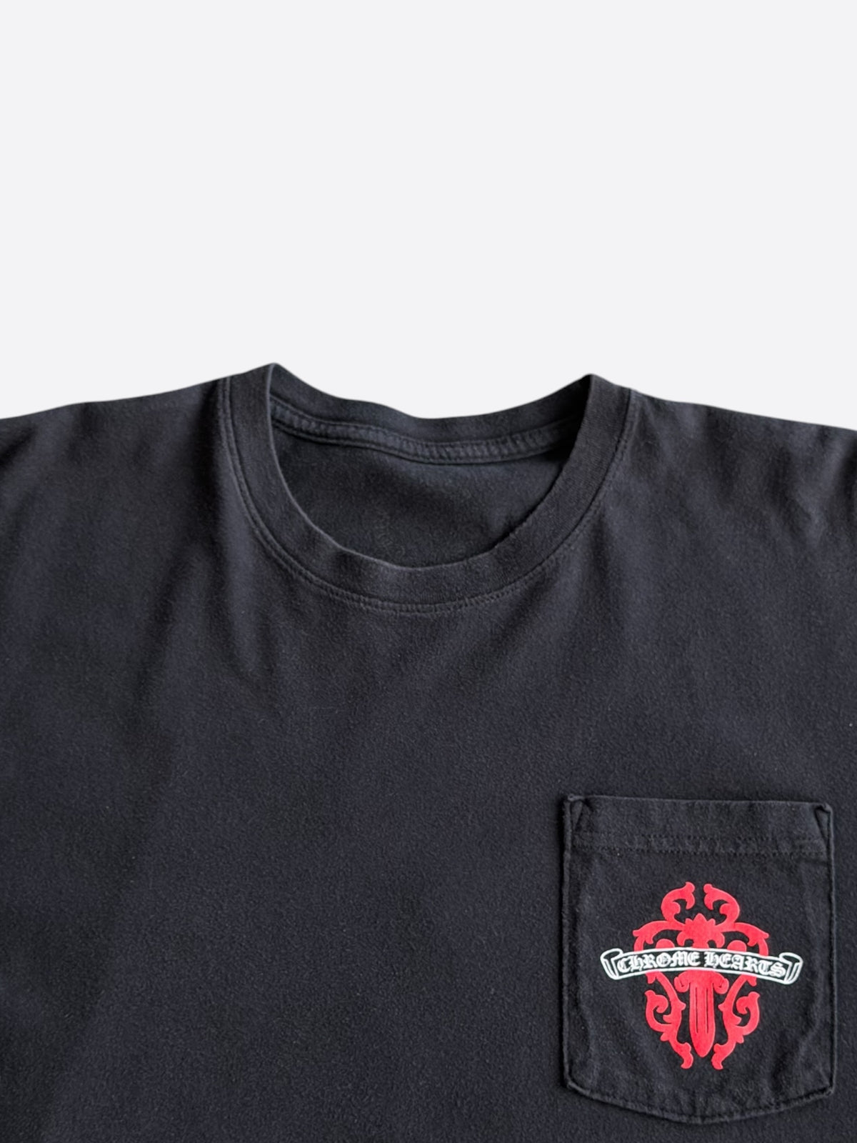 Chrome Hearts Black & Red Dagger Logo T-Shirt