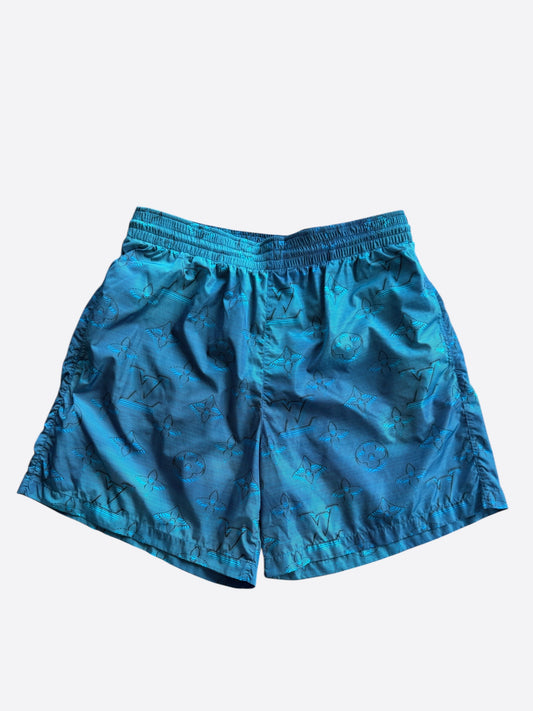 Louis Vuitton Blue 2054 Monogram Swim Shorts