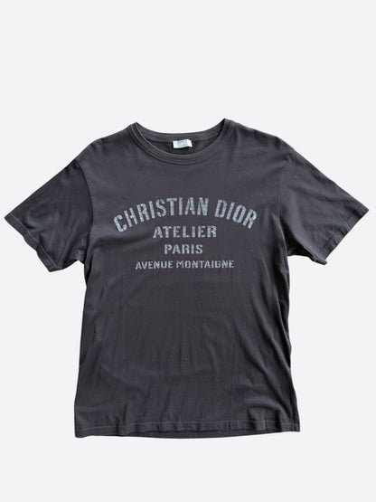Dior Black Atelier Faded Logo T-Shirt