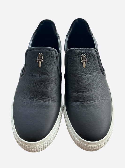 Chrome Hearts Black Dagger Slip On Sneakers