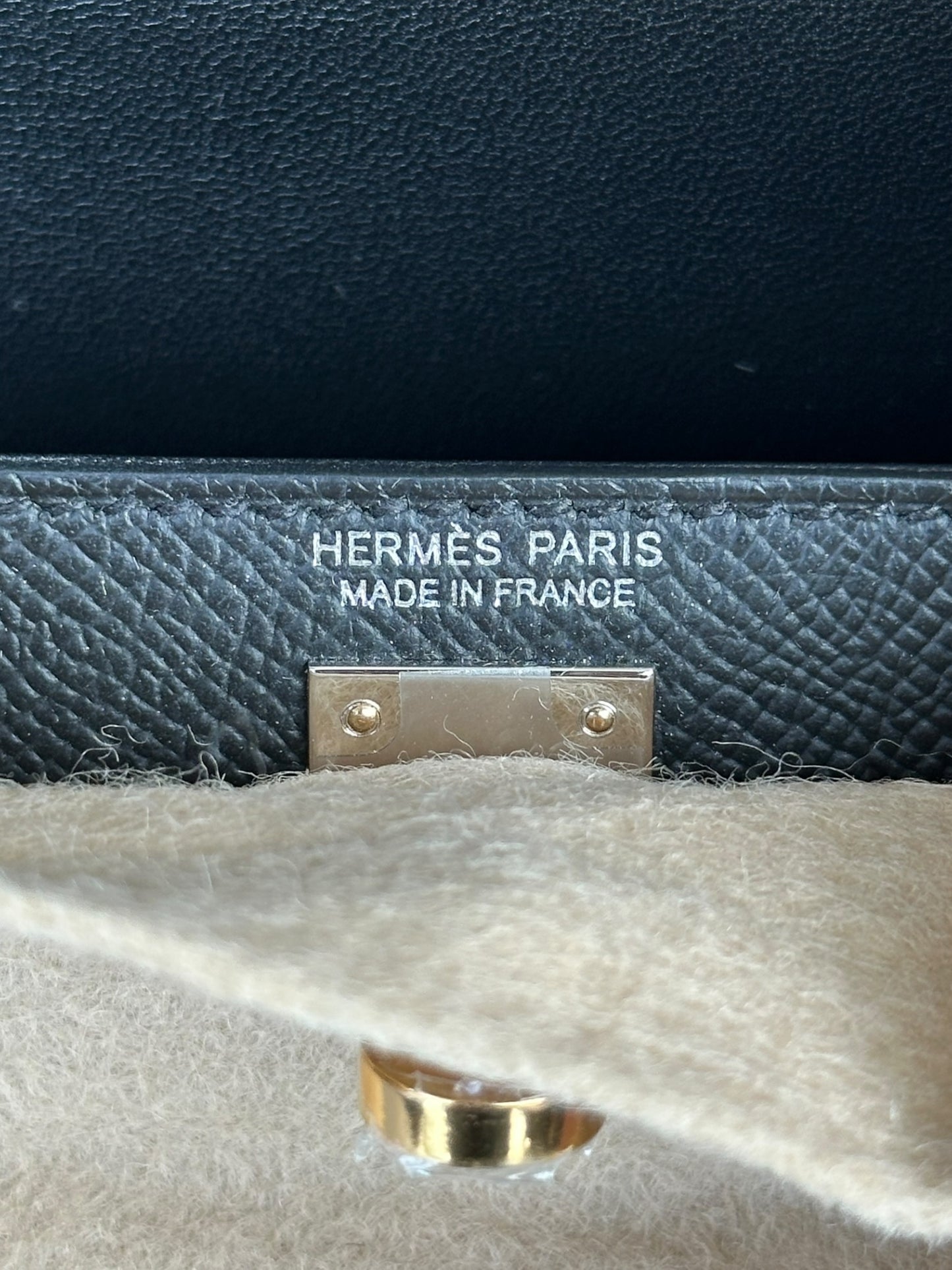 Hermes Black Epsom Mini Kelly 20