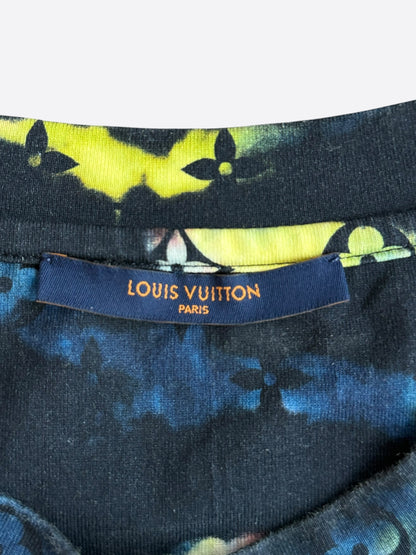 Louis Vuitton Navy Tie-Dye Camo Monogram T-Shirt