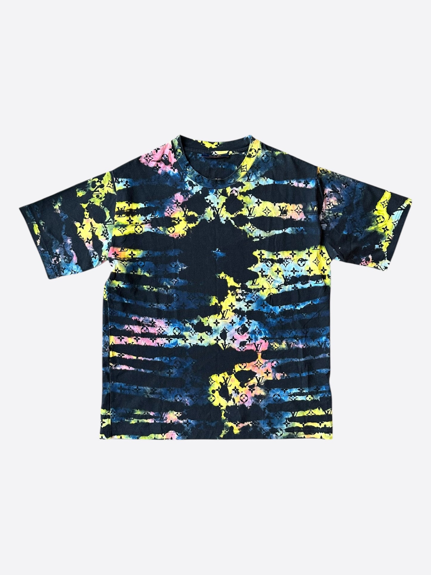 Louis Vuitton Navy Tie-Dye Camo Monogram T-Shirt