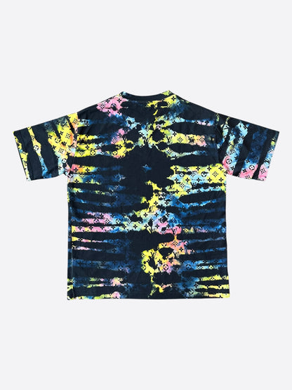 Louis Vuitton Navy Tie-Dye Camo Monogram T-Shirt
