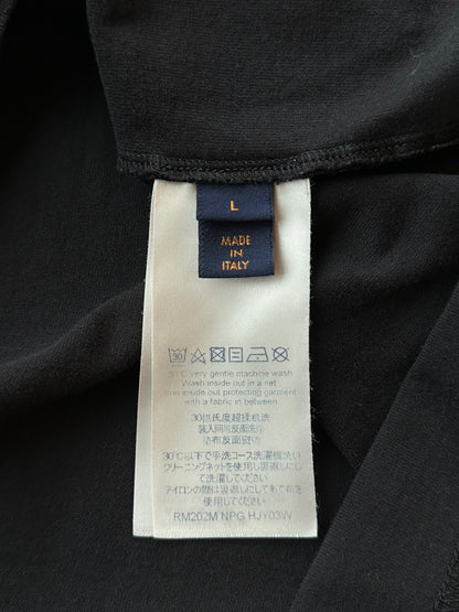 Louis Vuitton Black & White LV Stitch Logo T-Shirt