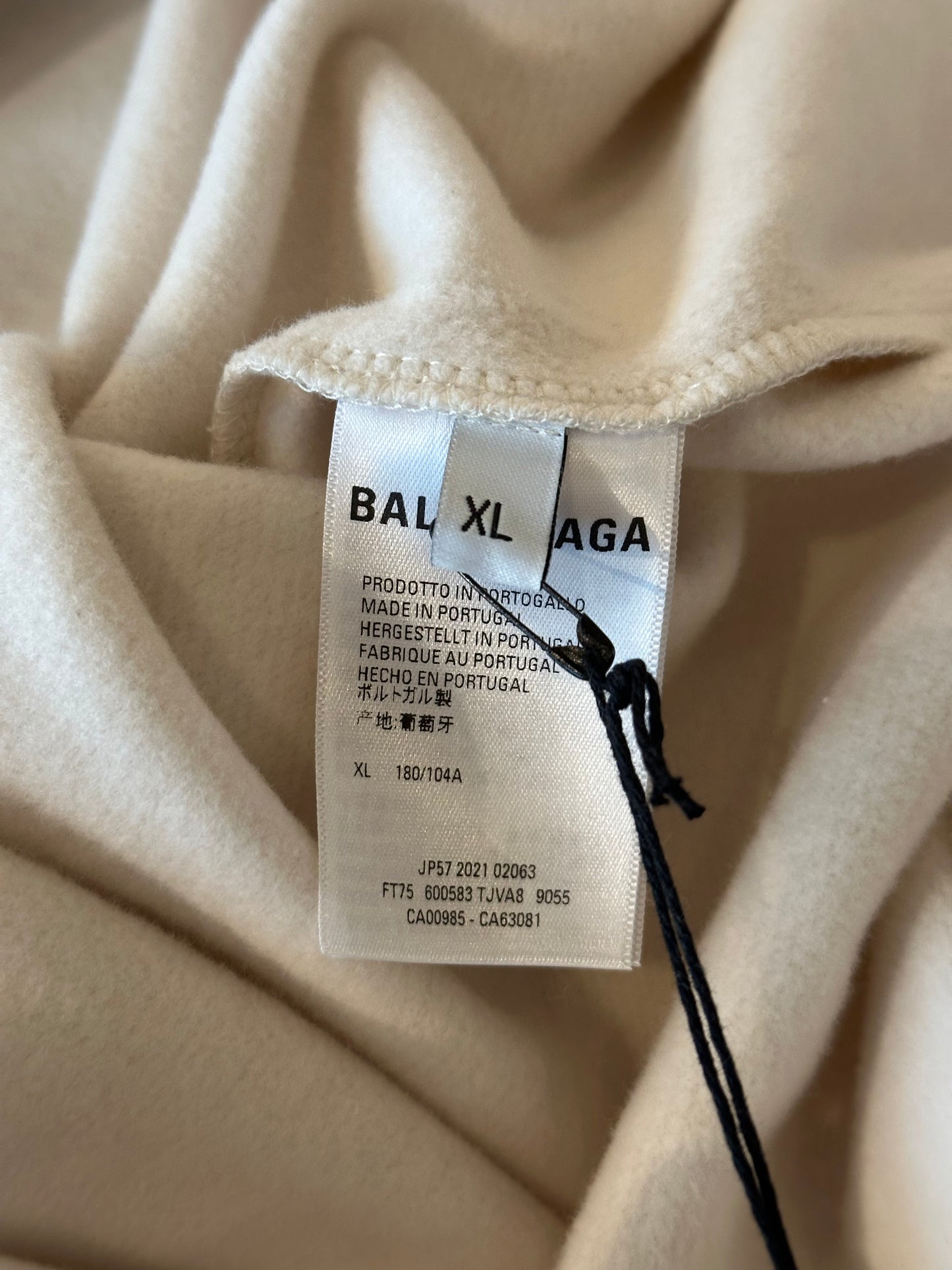 Balenciaga White & Blue Logo Hoodie