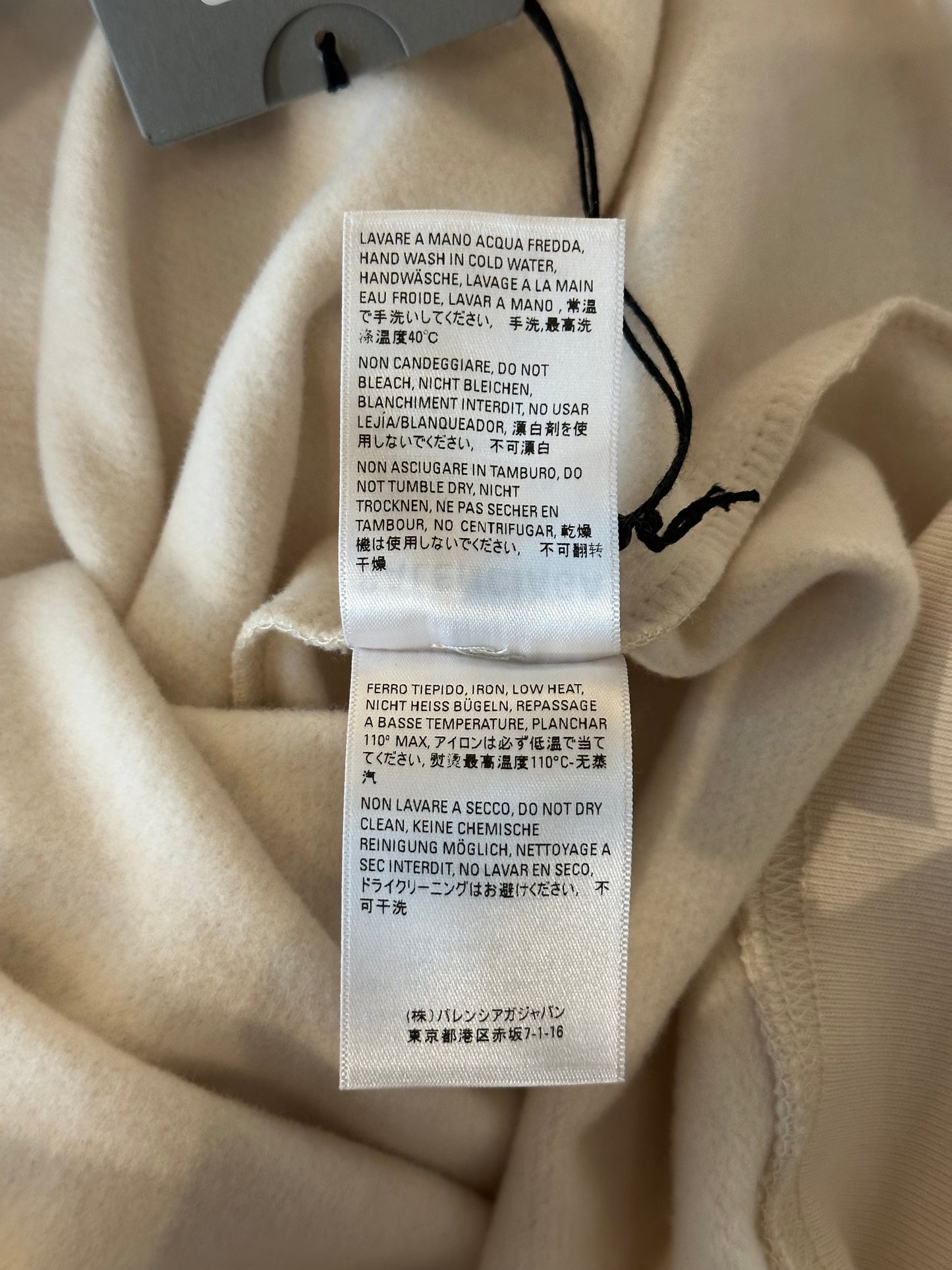 Balenciaga White & Blue Logo Hoodie