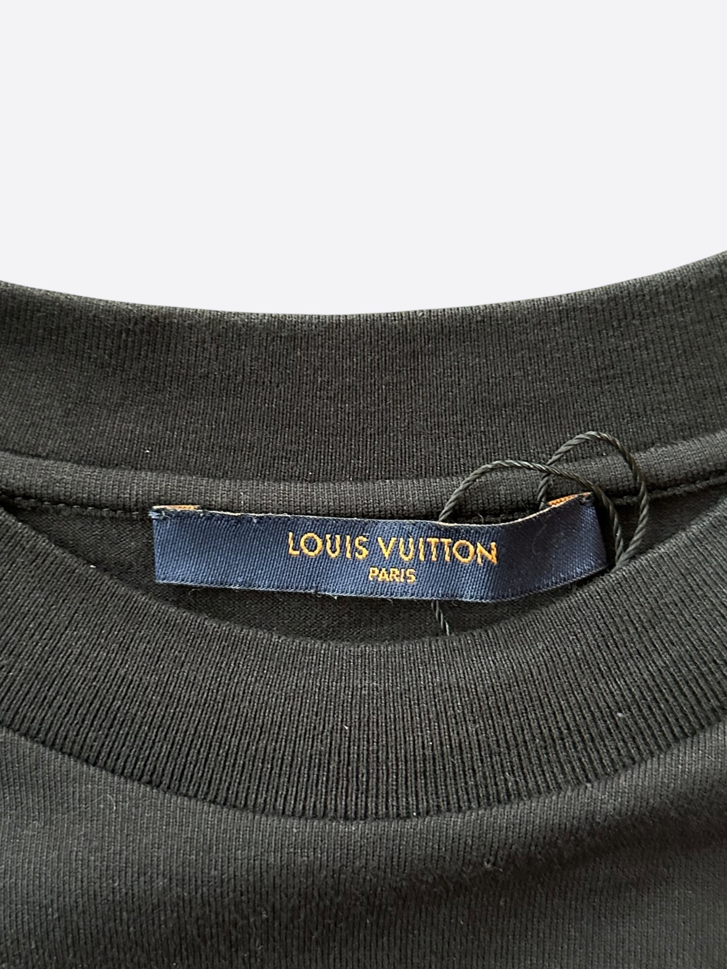 Louis Vuitton Black & White LV Stitch Logo T-Shirt