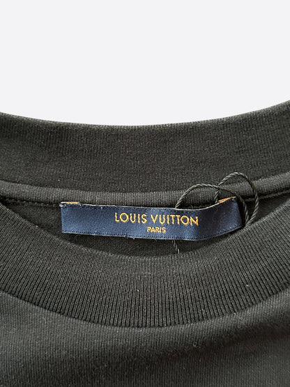 Louis Vuitton Black & White LV Stitch Logo T-Shirt