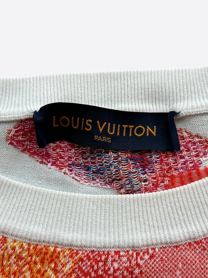 Louis Vuitton White Multicolor Watercolor Monogram T-Shirt