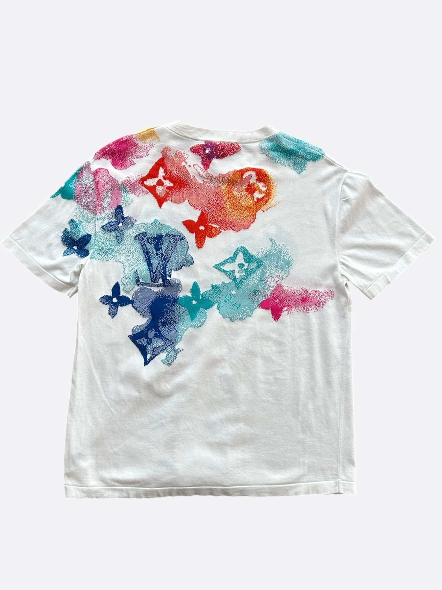 Louis Vuitton White Multicolor Watercolor Monogram T-Shirt