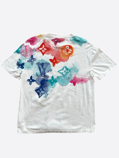 Louis Vuitton White Multicolor Watercolor Monogram T-Shirt