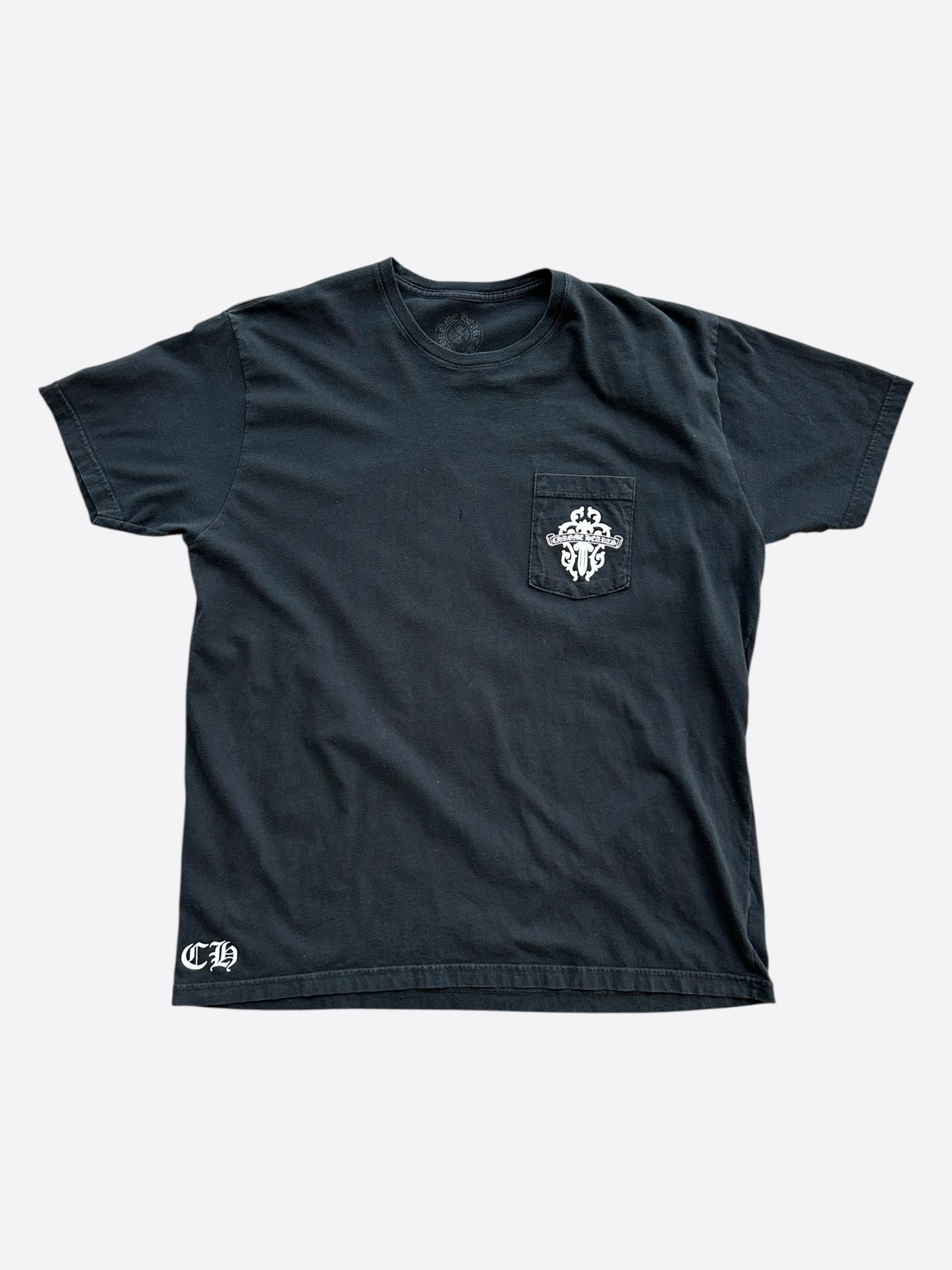 Chrome Hearts Black & White Dagger Logo T-Shirt