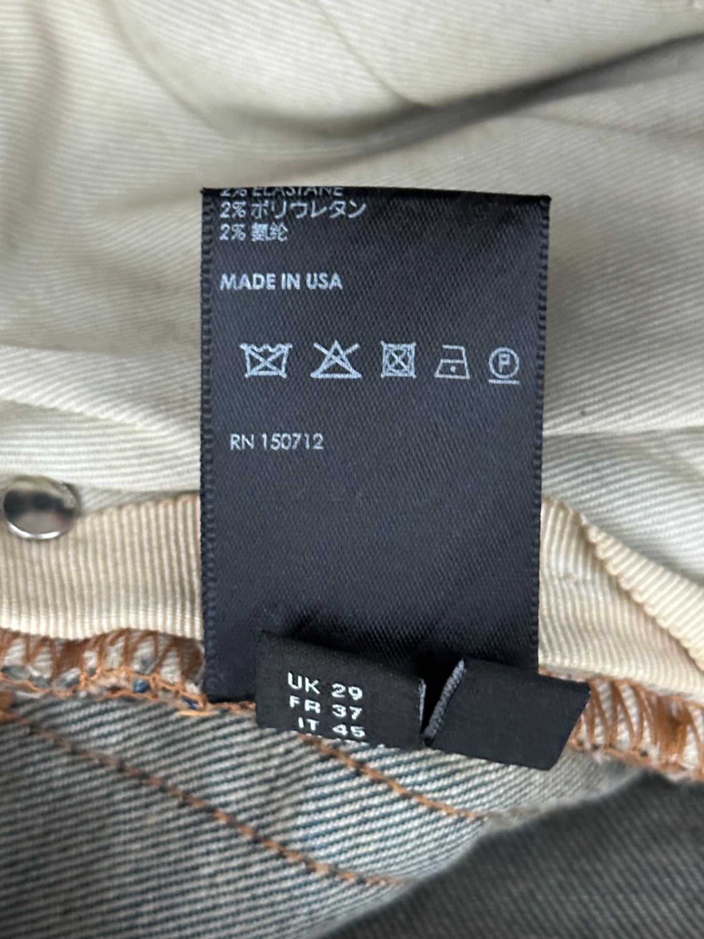 Amiri Blue Plaid Patch Thrasher Jeans