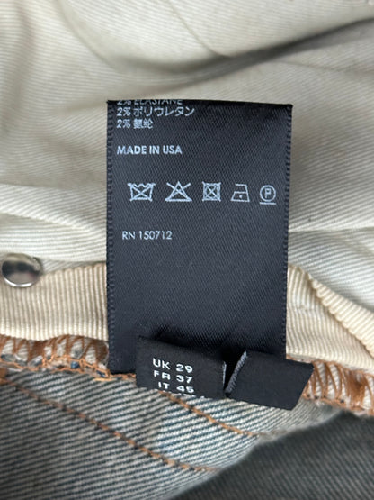 Amiri Blue Plaid Patch Thrasher Jeans