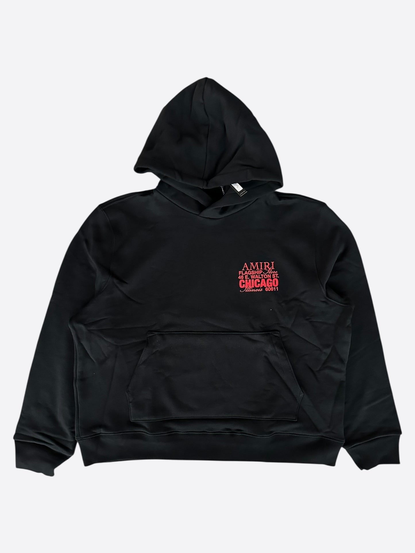 Amiri Black & Red Chicago Exclusive Bones Hoodie