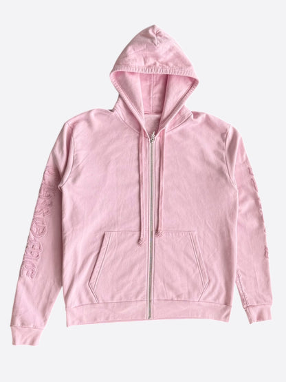 Chrome Hearts Pink Beaded Dagger Zip Up Hoodie