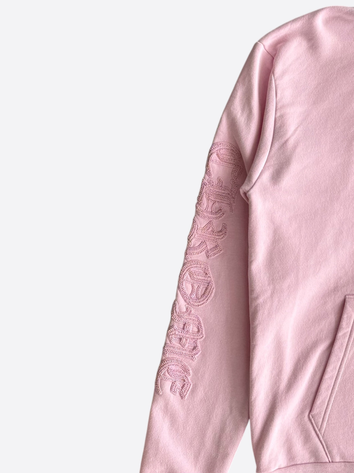 Chrome Hearts Pink Beaded Dagger Zip Up Hoodie